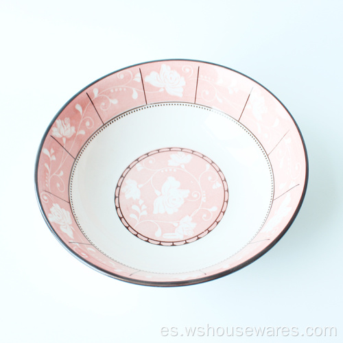 Wholesale Placa de sopa de cerámica de platos de cuenco de porcelana al porcelana
